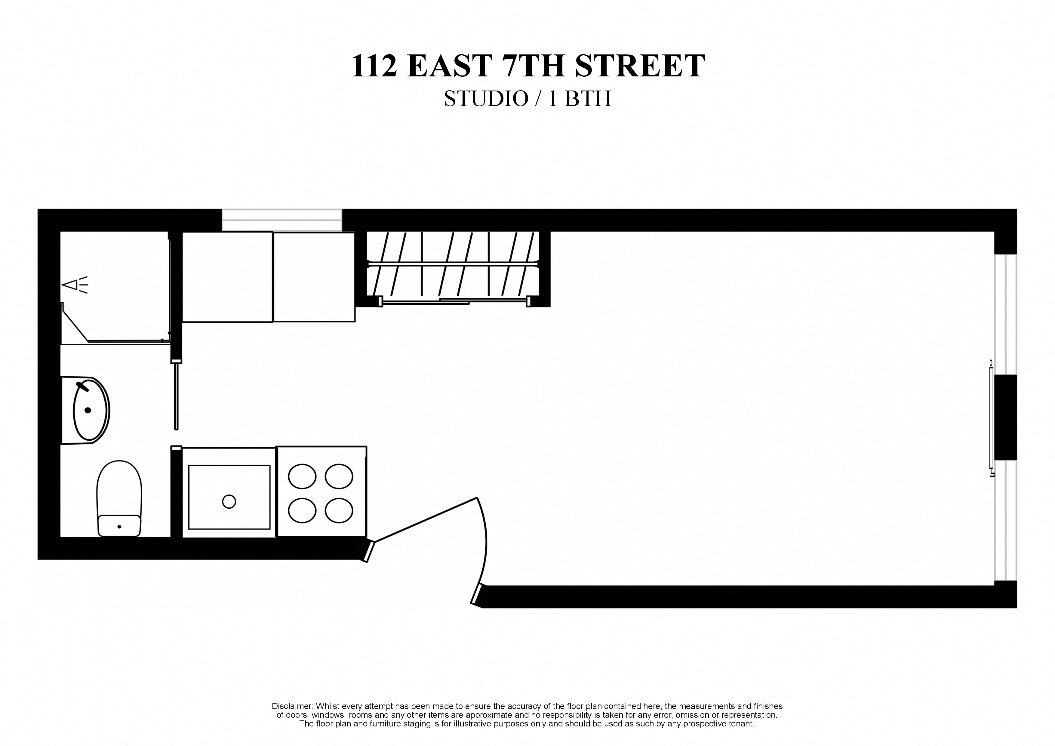112 E 7th STREET - STUDIO - 1 BTH - 1121-5